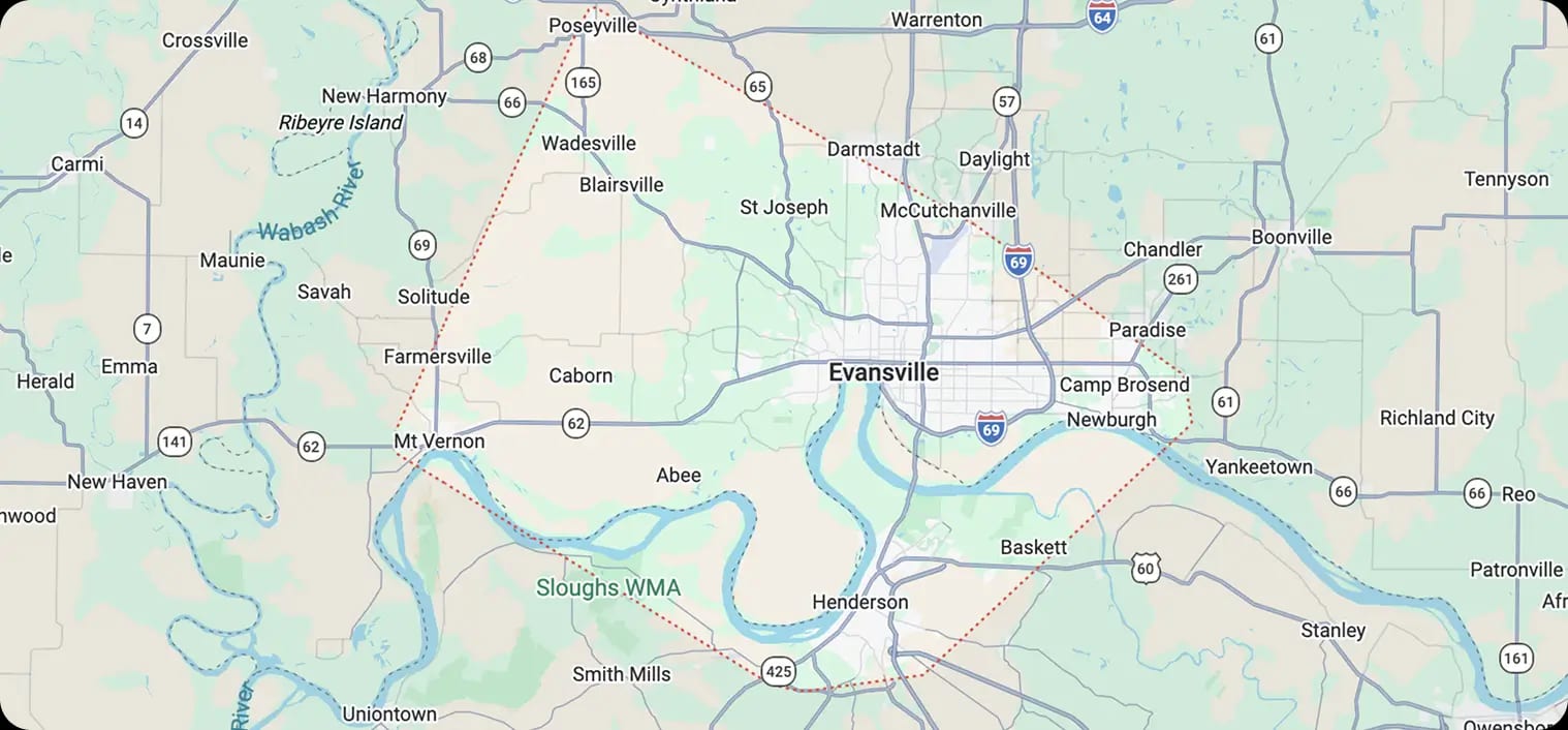 Tree-B-Gone Location Map
